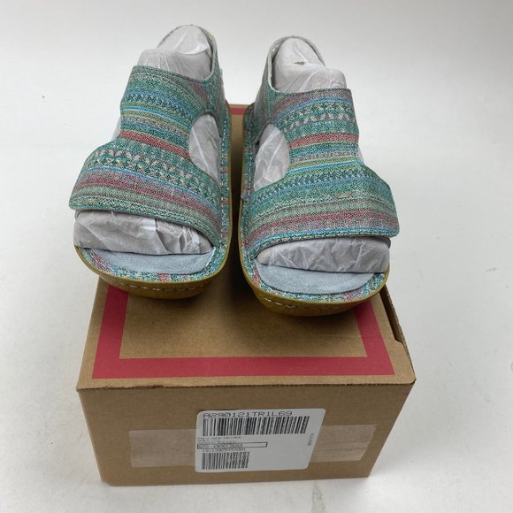 Alegria Shoes Alegria Leather Embossed Sandals A2921